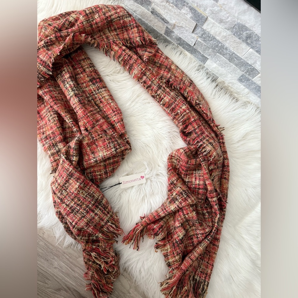 Simonetta Vibrant Checkered Scarf